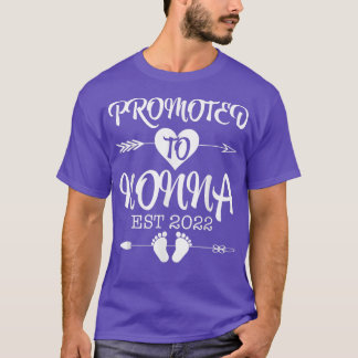 Camiseta Promoted To Nonna EST 2022 Pregnancy Reveal 