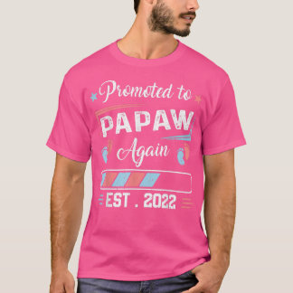 Camiseta Promoted To Papaw Again Est 2022 Pregnancy Announc