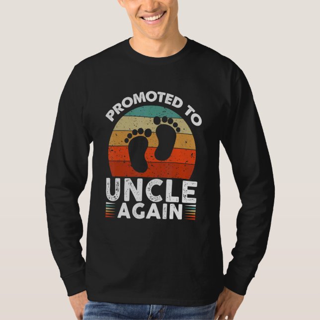 Camiseta Promoted To Uncle Again Pregnancy Announcement 1 (Anverso)