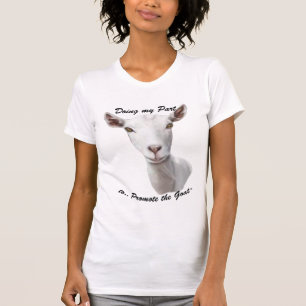 Camiseta Promover el retrato de cabra - cabra de Saanen