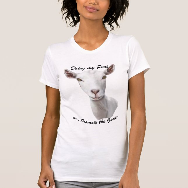 Camiseta Promover el retrato de cabra - cabra de Saanen (Anverso)