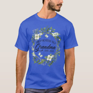 Camiseta Promovida a la Abuela Este 2022 Mujeres Flores Fir
