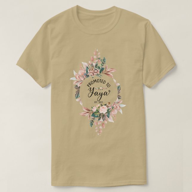 Camiseta Promovidas a Yaya Este 2022 Mujeres Flores por pri (Diseño del anverso)