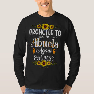 Camiseta Promovido A Abuela De Nuevo 2023 Sunflower New Abu