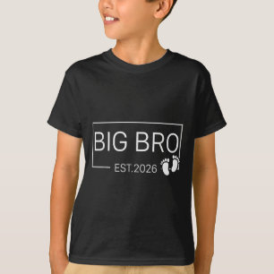 Camiseta Promovido A Big Bro Est 2026 New Brother Baby Anno