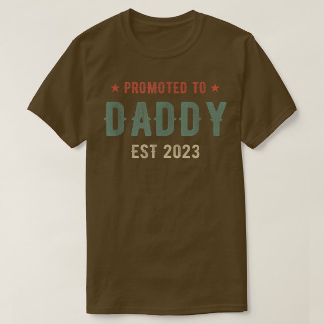 Camiseta Promovido A Daddy Est 2023 Por Primera Vez Nuevo F (Diseño del anverso)