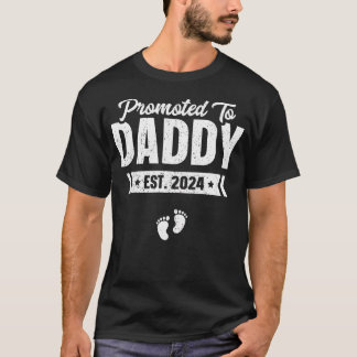 Camiseta Promovido A Daddy Est. Regalo De Bebé De Camisas 2