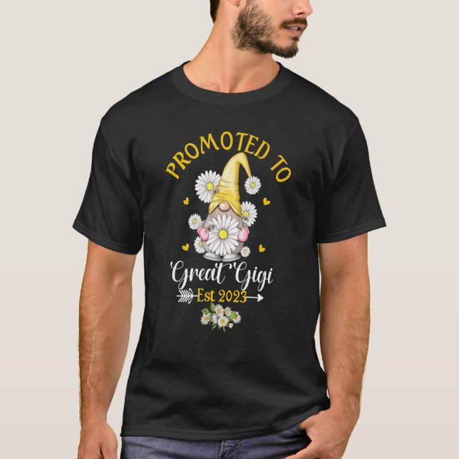 Camiseta Promovido A Gigi 2023 Pronto Para Ser Gigi Grandma (Anverso)