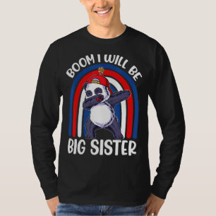 Camiseta Promovido A Hermana De Nuevo Bandera Estadounidens