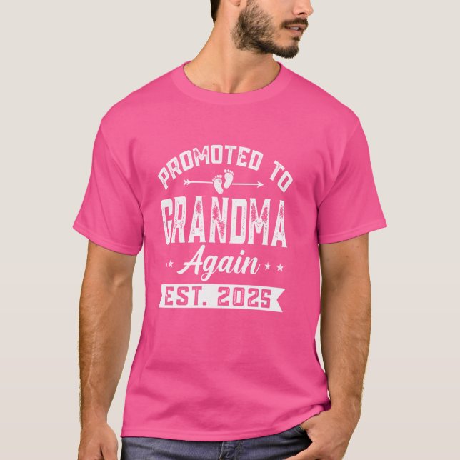 Camiseta Promovido A La Abuela De Nuevo 2025 Invitación Inf (Anverso)