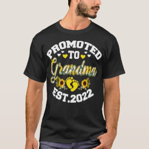 Camiseta Promovido A La Abuela Este 2022 Deco Floral De Gir