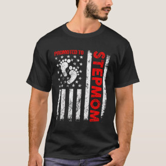 Camiseta Promovido A La Madrastra Bandera Estadounidense Pr
