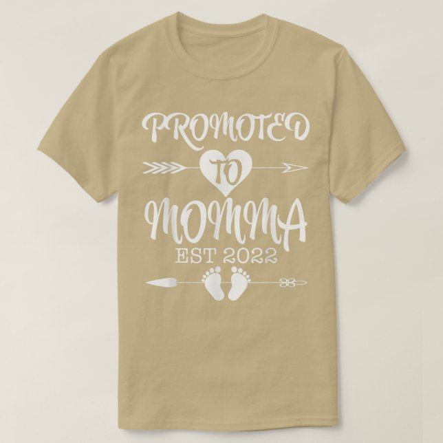 Camiseta Promovido A La Mamá EST Revelación Del Embarazo De (Diseño del anverso)