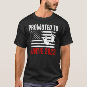 Camiseta Promovido A La Tía 2023: Orgulloso Embarazo Famili