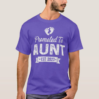 Camiseta Promovido a la tía Est 2023 pronto para ser de tía