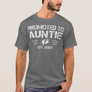Camiseta Promovido a la tía Est 2023 Revea de Embarazo Retr
