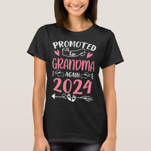 Camiseta Promovido a mamá de nuevo 2024 cargando nueva madr