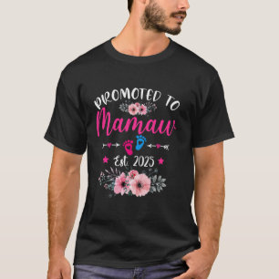Camiseta Promovido a Mamaw Est 2025 Divertida Madre Floral