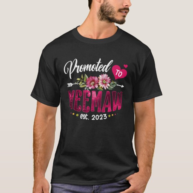 Camiseta Promovido A Meemaw 2023 Por Primera Vez Nueva Preg (Anverso)
