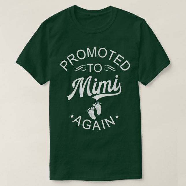Camiseta Promovido A Mimi Una Vez Más Invitación De Embaraz (Diseño del anverso)
