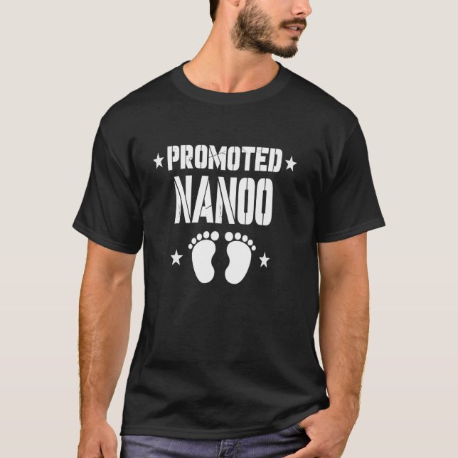Camiseta Promovido A NANOO De Nuevo Invitación De Embarazo (Anverso)