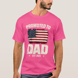 Camiseta Promovido a papá 2025 fiesta de embarazo nuevo pap