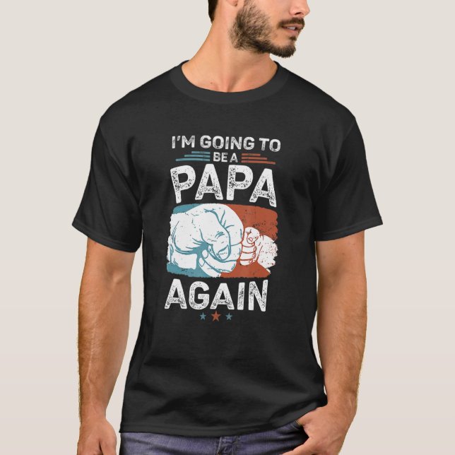 Camiseta Promovido A Papa De Nuevo Embarazo Invitación De B (Anverso)