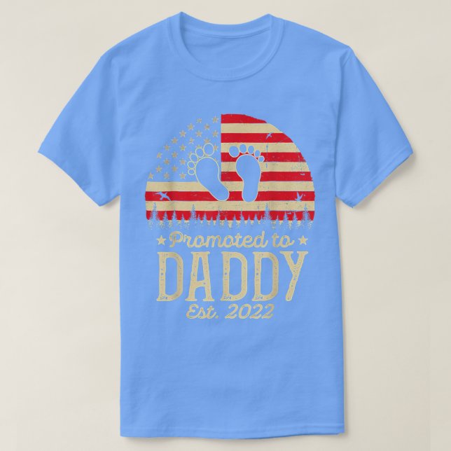 Camiseta Promovido A Papi 2022 Primer Día De Los Padres  (Diseño del anverso)