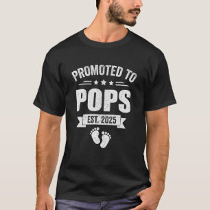Camiseta Promovido A Pops Est 2025 Padres Día Primero N