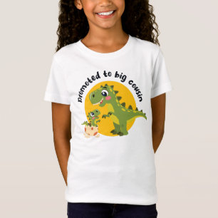 Camiseta Promovido a un primo mayor - dinosaurio infantil (