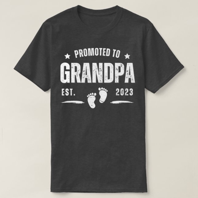 Camiseta Promovido Al Abuelo 2023 Pronto Será La Primera Ve (Diseño del anverso)