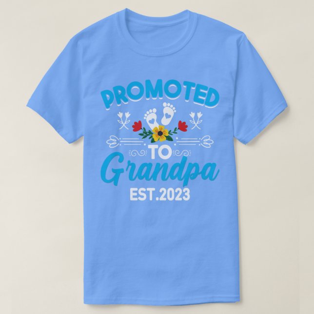 Camiseta Promovido Al Abuelo Este De 2023 Gracioso Nuevo Ab (Diseño del anverso)
