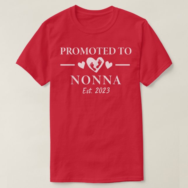 Camiseta Promovido Al Anuncio De Embarazo No Na 2023 (Diseño del anverso)