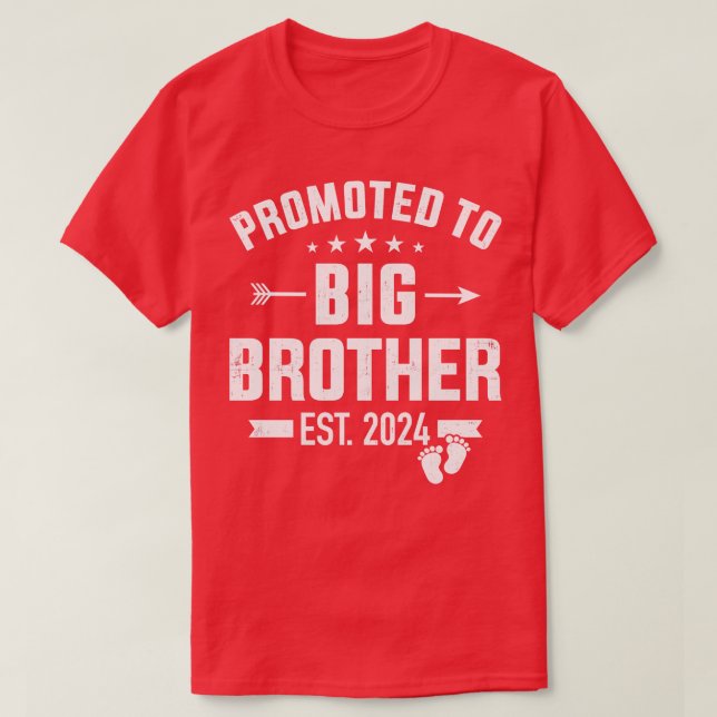 Camiseta Promovido al hermano mayor est 2024 para el embara (Diseño del anverso)