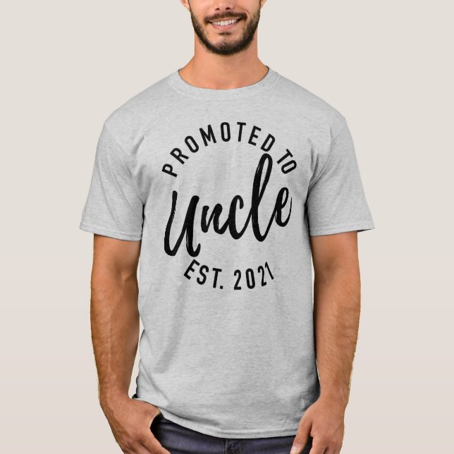Camiseta Promovido Al Tío Est 2021 Invitación De Embarazo (Anverso)