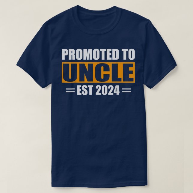 Camiseta Promovido Al Tío Est 2024 Invitación De Embarazo (Diseño del anverso)