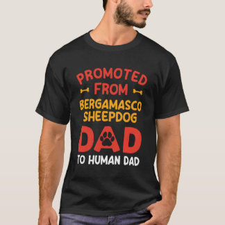 Camiseta Promovido De Bergamasco Pastor Dad A Hu Dad