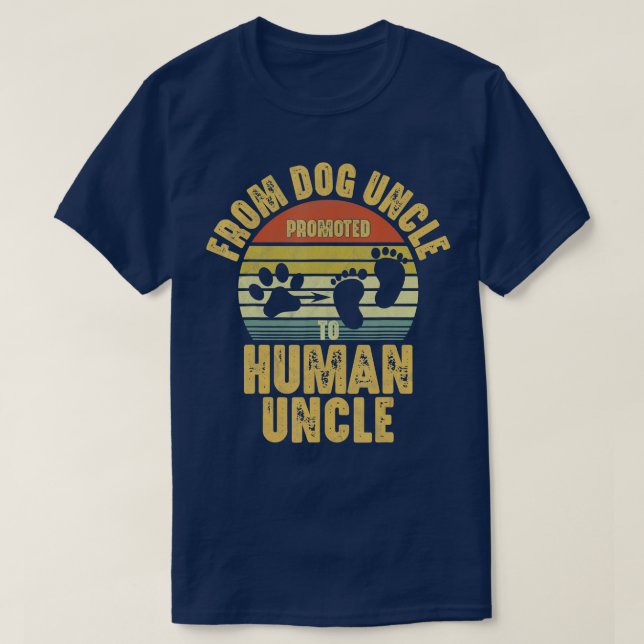 Camiseta Promovido del tío del perro al tío humano (Diseño del anverso)