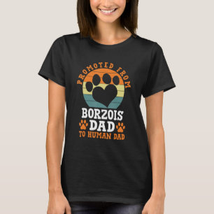 Camiseta Promovido desde Borzois Dad Funny Wolfhound ruso