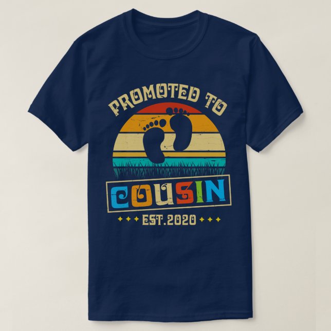 Camiseta Promovido Para Primo Est 2020 Padre Feliz Padre Da (Diseño del anverso)