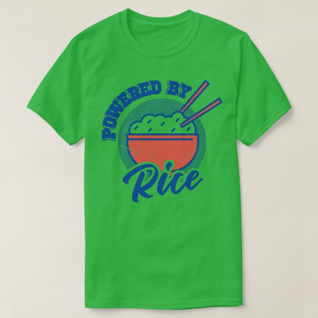 Camiseta Promovido Por El Arroz De La Comida Asiática, Abun (Diseño del anverso)