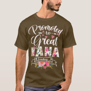 Camiseta Promovido por primera vez a la gran floral Nana Es