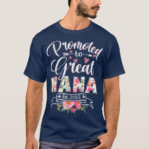 Camiseta Promovido por primera vez a la gran floral Nana Es