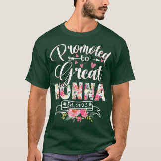 Camiseta Promovido por primera vez a la gran floral Nonna E