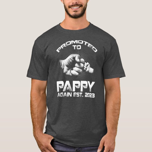 Camiseta Promovidos De Nuevo A Pappy Est 2023 Padres Gracio (Anverso)
