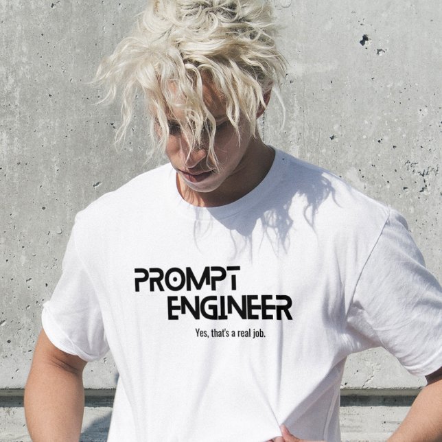 Camiseta Prompt engineer minimalist quote (Subido por el creador)