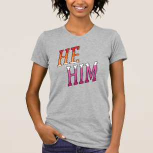 Camiseta Pronombres de Lesbiana Él Le