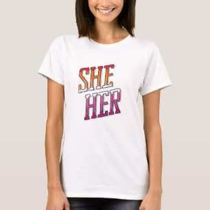 Camiseta Pronombres de Lesbiana Ella Ella