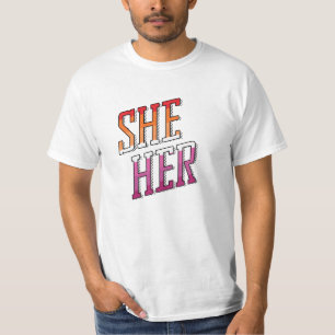 Camiseta Pronombres de Lesbiana Ella Ella