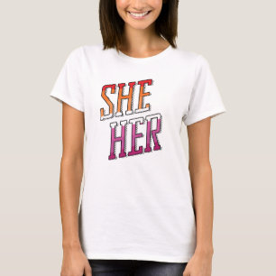 Camiseta Pronombres de Lesbiana Ella Ella
